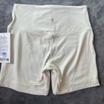Lululemon  Align High-Rise Side-Stripe Short 6" Light Ivory / White Size 10 Photo 2