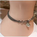 Chloé Mother-of-Pearl & Sterling Silver Padlock Logo Bracelet Photo 5