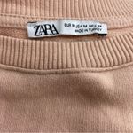 ZARA  Women Sweatshirt beigh Peach with rhinestones Size M Photo 4