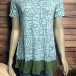 LOGO By Lori Goldstein “As Is” Knit Top Contrast Hem Size Small Pocket Summer Photo 0