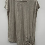 Max Studio Max‎ Studio Heathered Gray Knot-Detail Tee Photo 0