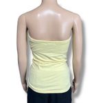 Paris Blues Womens Strapless Bandeau Tank Top with Shelf Bra Yellow Small Photo 2