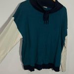 Talbots T by Cowl Neck ColorBlock Sweater Size X-Large Photo 4