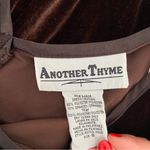 Vintage Brown Velvet Dress Midi Bodycon Fall Witchy Gothic Whimsy 90s Gala Y2K 8 Photo 7