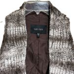 Karen Kane  Faux Fur vest Size Small open front animal print Photo 1