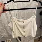 re:named White Button Up Cropped Top From Renamed  Photo 0