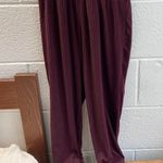 ZARA Burgundy Ribbed Short Sleeve Wrap Jumpsuit S Photo 8