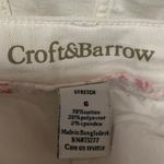 Croft & Barrow  Women's White High Waisted Mini A-Line Denim Jeans Skirt Size 6 Photo 3