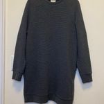 Varley Albret Long Sleeve Side Zipper Mini Dress Charcoal Marl Gray Sz Small Photo 2