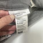 Paige  Jeans Womens 27 Gray Gold Verdugo Ultra Skinny Metallic Low Rise Coated Photo 3
