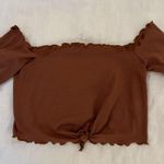 Nasty Gal Cropped brown top Photo 0