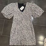 Free the Roses Black and White Floral Mini Dress Size L Photo 0