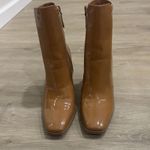 ALDO  Aurellane Nude Patent Leather Block Heel Ankle Stretch Bootie Sz  7 Photo 3