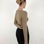 Amazing Lace Better Vibes Brown Long Sleeve Top  Photo 5