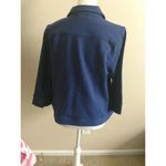 Isaac Mizrahi Women's Blazer Jacket Career Formal Size M Blue 3/4 Sleeves Photo 4