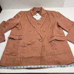 Bardot  100% Linen Oversized Blazer Terracotta Long Sleeve Womens SZ US 10 XL NEW Photo 8