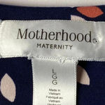 Motherhood Maternity WO SIZE LARGE WRAP DRESS NAVY W/ SALMON AND CREAM DESIGN Photo 3