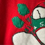 Vintage 90s Santabear Christmas Sweatshirt Red Korea Made Medium Holiday Photo 4