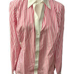 Brooks Brothers  White Pink 14 Fitted Button Down Top Photo 0