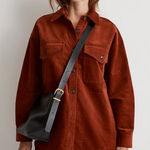Madewell  Shacket Size XS Rust Mahogany Corduroy Twill Oversized Shirt Jacket Photo 0