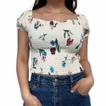 Forever 21 NWT  Ambiance Apparel Smocked Crop Top Photo 0