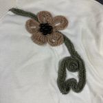 Alfred Dunner OFF WHITE FLOWER EMBROIDERED SWEATER SHORT SLEEVE WOMENS SZ S VTG Photo 2