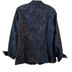 Susan Graver  Printed LK Fusion Cutaway Hem Jacket/Black X-Small Photo 5