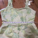 Lulus Brighter Side Light Green Floral Satin Jacquard Mini Dress Size M Photo 3