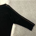 EXPRESS  Black Zip Shoulder Sweater, Size Small Photo 3