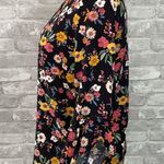 Everly  Black Floral Bell Sleeve Top Photo 3