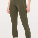 Lululemon DARK OLIVE Pace Rival Crop *Full-On Luxtreme 22" Photo 0
