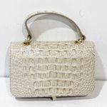 Brahmin ‎ Leather Cream Gold Hardware Clutch Handbag Crossbody Photo 4