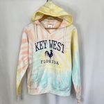 ColorTouch Key West Florida Tie Dye Hoodie Pullover Sweatshirt Rooster Women XL White Photo 1