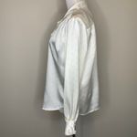 J.H. Collectibles Satin Polka Dot Blouse White Yellow Sz 6 Photo 2