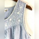 Amanda Stewart Pioneer Woman 1X Beaded Chambray w Crocheted Trim Dress Gown Blue Photo 4