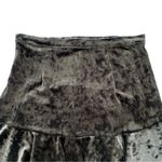 Coco + Jaimeson Silver Gray Crushed Velvet Flounce Mini Skirt Medium Photo 8