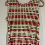 Plisse Top Blouse Multi Color Crinkles Pleats Accordion Stretch Large Red Photo 0