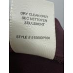 Rebecca Taylor Dress Pants Womens 2 Burgundy Plum Lined Tapered Trousers Photo 3