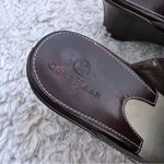Cole Haan Slip On Heel Mule clogs Sandals Buckle shoes Womens SZ 7 Brown Photo 4