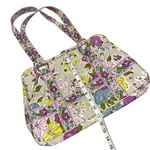 Vera Bradley Purple & Gray Bag Floral Design Orchid Pattern Purse Womens Handbag Photo 2