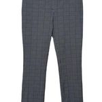 Theory Slim Kick Pull-On Pant Printed Precision Ponte Black White Print Size 4 Photo 0