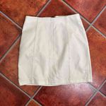 Free People  White Zip Closure Denim Mini Skirt Size 8 Photo 0