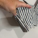 ZARA  Blue/White Pinstripe Denim Crop Top Tank Top Size S NWT Photo 2