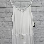 California Waves  Juniors White Tie Waist Romper Swim Cover Up Size L New Photo 1