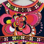 Trina Turk Retro Mod Shift Mini Dress Women's 0 Multicolor Floral Geometric Chic Photo 10