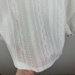 Cato  Eyelet Blouse Size 26/28W White‎ Cutout Boho Cottagecore Peasant Neutral Photo 1
