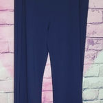 Boston Proper  BEYOND TRAVEL PANT NAVY STRAIGHT LEG STRETCH CORPCORE LARGE SHORT Photo 0