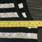 J.CREW. Embellished Sweater Shell Small Black Cream NEW Mirrors Career CG794 Photo 11