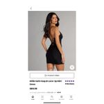 Windsor  Millie Satin Sequin Lace-Up Mini Homecoming Formal Black Dress XS NEW Photo 3