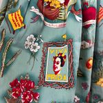 Grace Karin  Turquoise Rockabilly Viva Frida Kahlo Pleated A-Line Skirt Photo 2